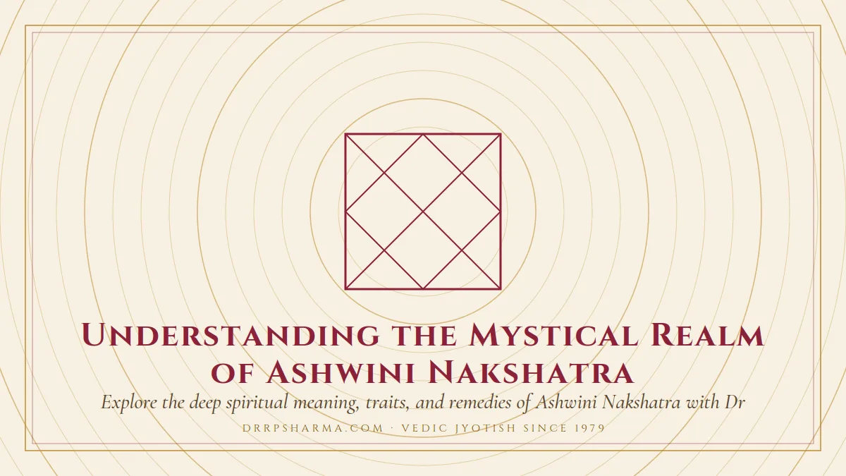 Understanding the Mystical Realm of Ashwini Nakshatra — a Vedic birth-chart (kundli) diagram motif on a parchment plate