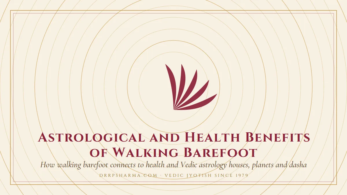 Astrological and Health Benefits of Walking Barefoot — a lotus motif on a parchment plate