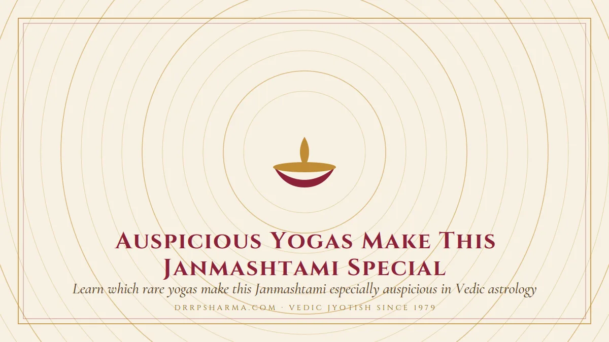 Auspicious Yogas Make This Janmashtami Special — a lit diya lamp motif on a parchment plate