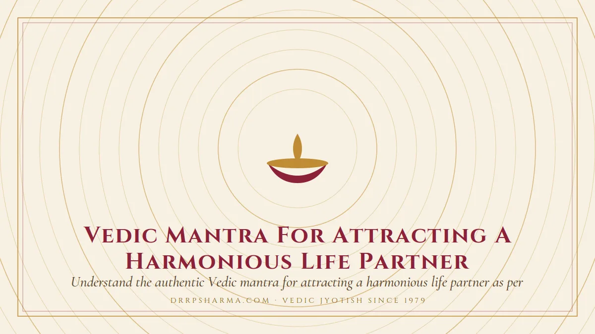 Vedic Mantra For Attracting A Harmonious Life Partner — a lit diya lamp motif on a parchment plate