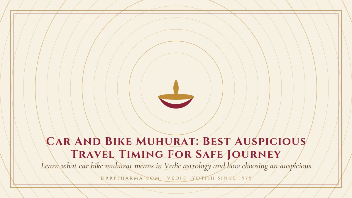 Car And Bike Muhurat: Best Auspicious Travel Timing For Safe Journey — a lit diya lamp motif on a parchment plate