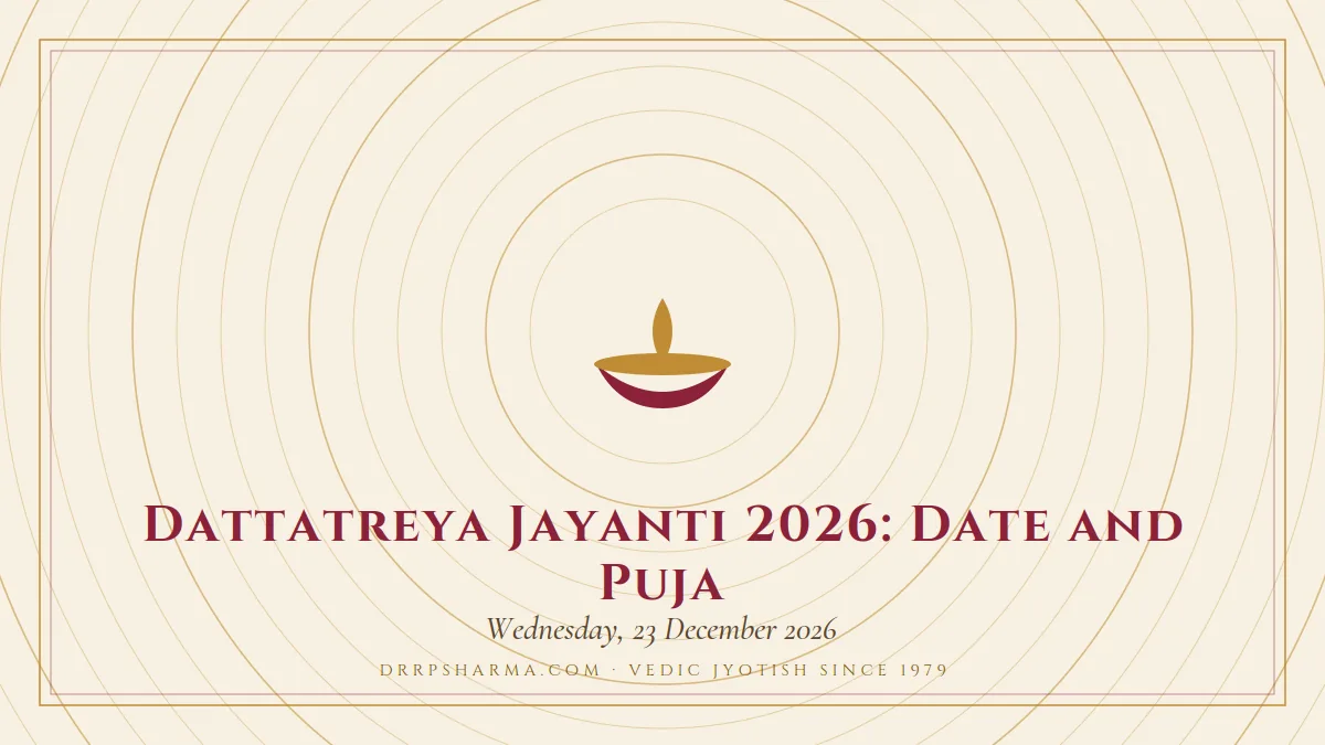 Dattatreya Jayanti 2026: Date and Puja — a lit diya lamp motif on a parchment plate