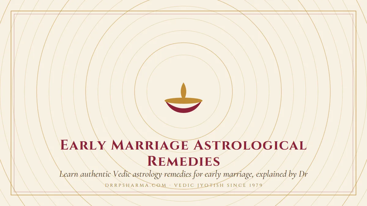 Early Marriage Astrological Remedies — a lit diya lamp motif on a parchment plate
