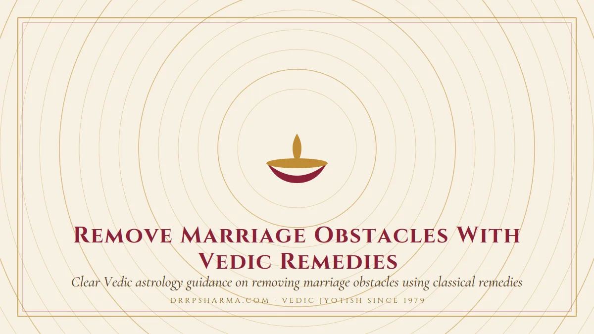 Remove Marriage Obstacles With Vedic Remedies — a lit diya lamp motif on a parchment plate