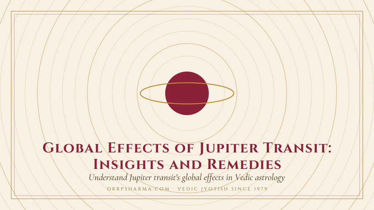 Global Effects of Jupiter Transit: Insights and Remedies — a ringed-planet motif on a parchment plate