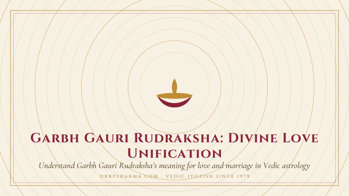 Garbh Gauri Rudraksha: Divine Love Unification — a lit diya lamp motif on a parchment plate