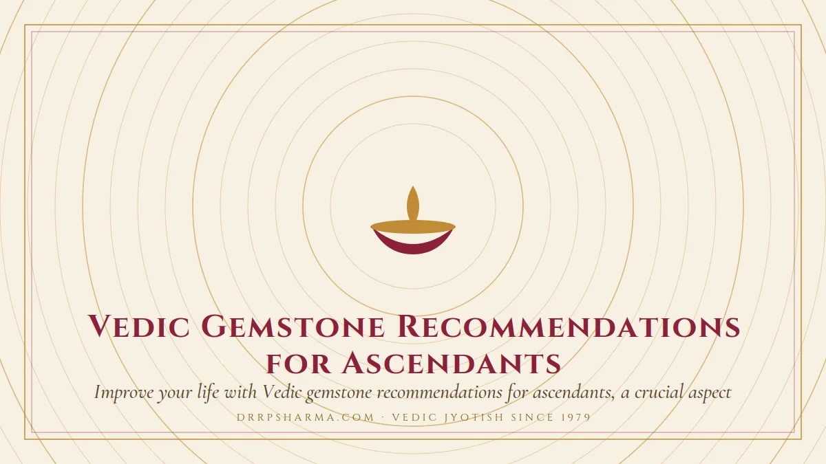 Vedic Gemstone Recommendations for Ascendants — a lit diya lamp motif on a parchment plate