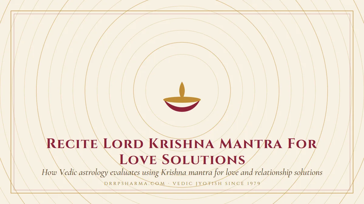 Recite Lord Krishna Mantra For Love Solutions — a lit diya lamp motif on a parchment plate