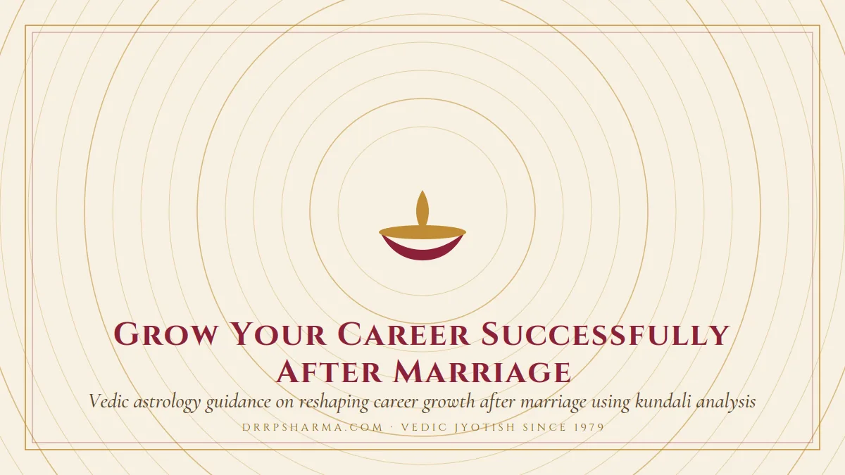 Grow Your Career Successfully After Marriage — a lit diya lamp motif on a parchment plate