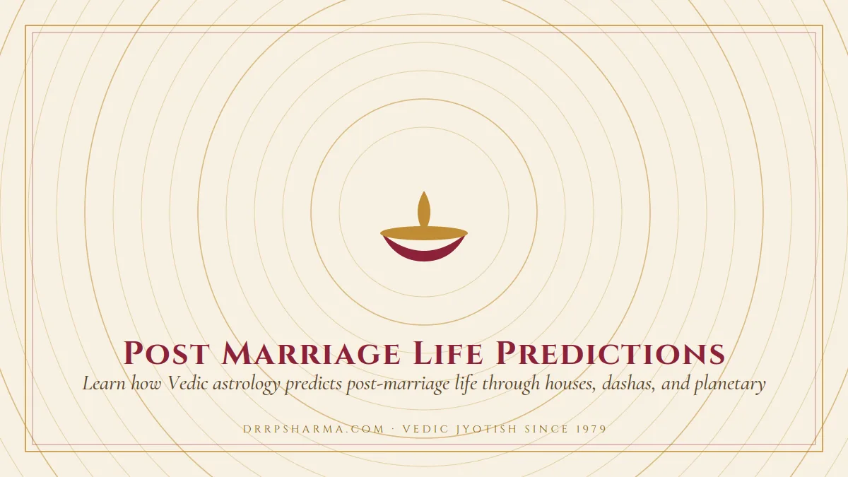 Post Marriage Life Predictions — a lit diya lamp motif on a parchment plate