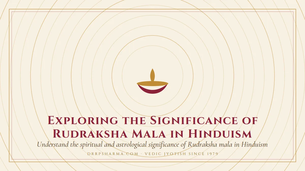 Exploring the Significance of Rudraksha Mala in Hinduism — a lit diya lamp motif on a parchment plate