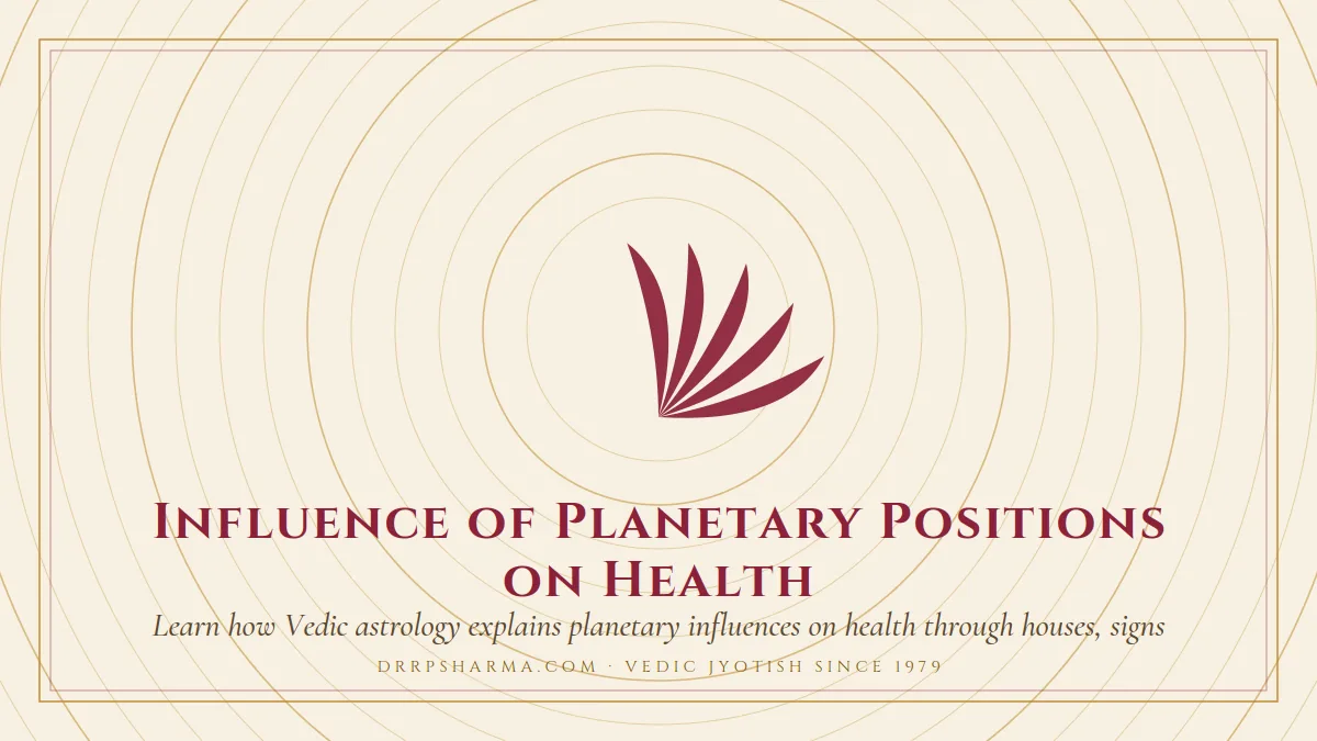 Influence of Planetary Positions on Health — a lotus motif on a parchment plate