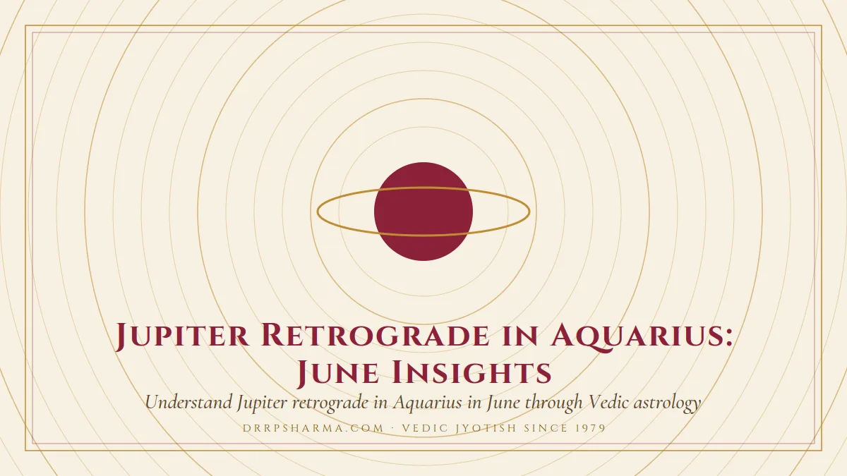 Jupiter Retrograde in Aquarius: June Insights — a ringed-planet motif on a parchment plate
