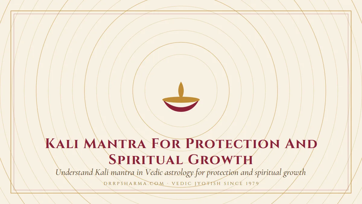 Kali Mantra For Protection And Spiritual Growth — a lit diya lamp motif on a parchment plate