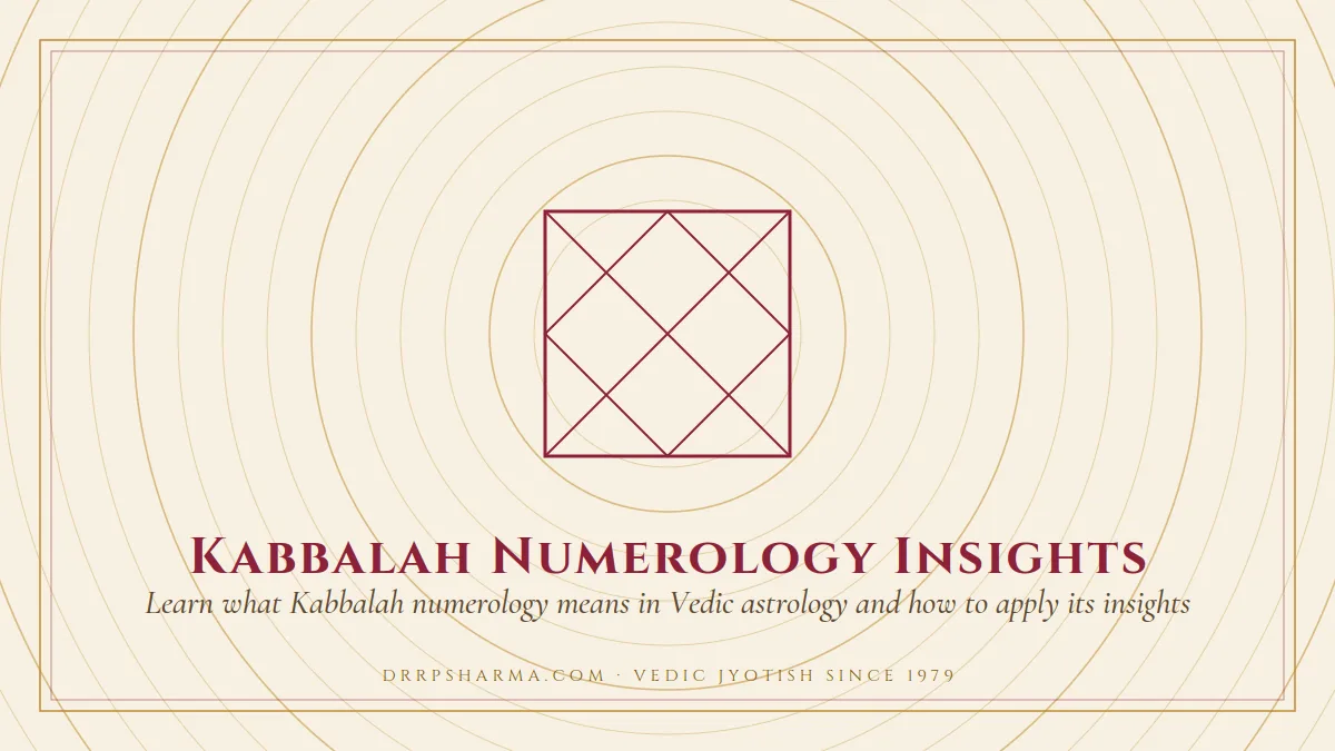 Kabbalah Numerology Insights — a Vedic birth-chart (kundli) diagram motif on a parchment plate