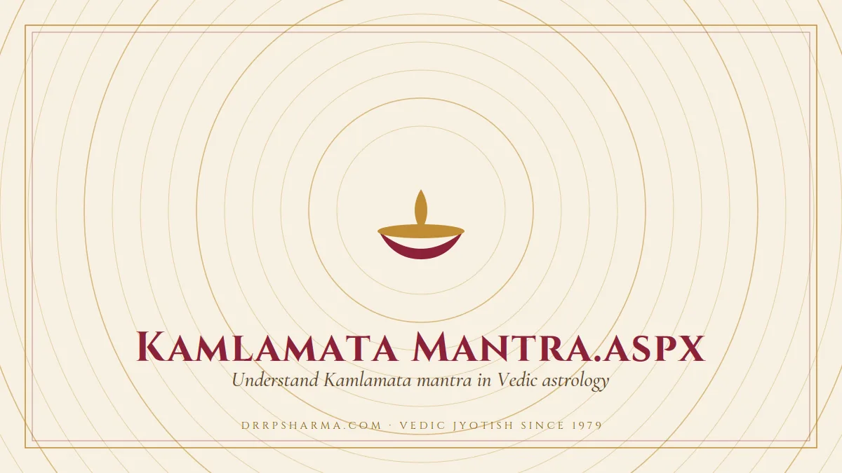 Kamala Mantra — a lit diya lamp motif on a parchment plate