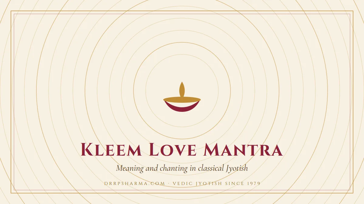 Kleem Love Mantra: Meaning and Chanting — a lit diya lamp motif on a parchment plate