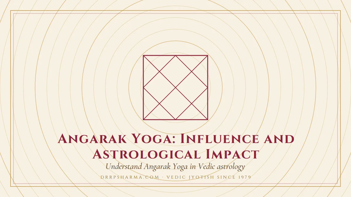 Angarak Yoga: Influence and Astrological Impact — a Vedic birth-chart (kundli) diagram motif on a parchment plate