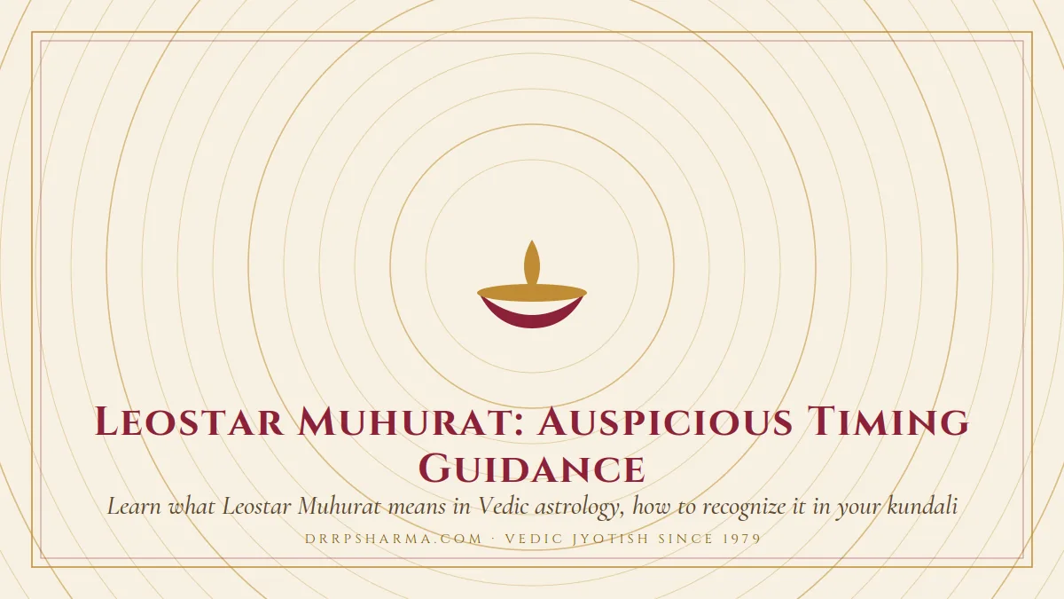 Bilingual Muhurat Guide — a lit diya lamp motif on a parchment plate