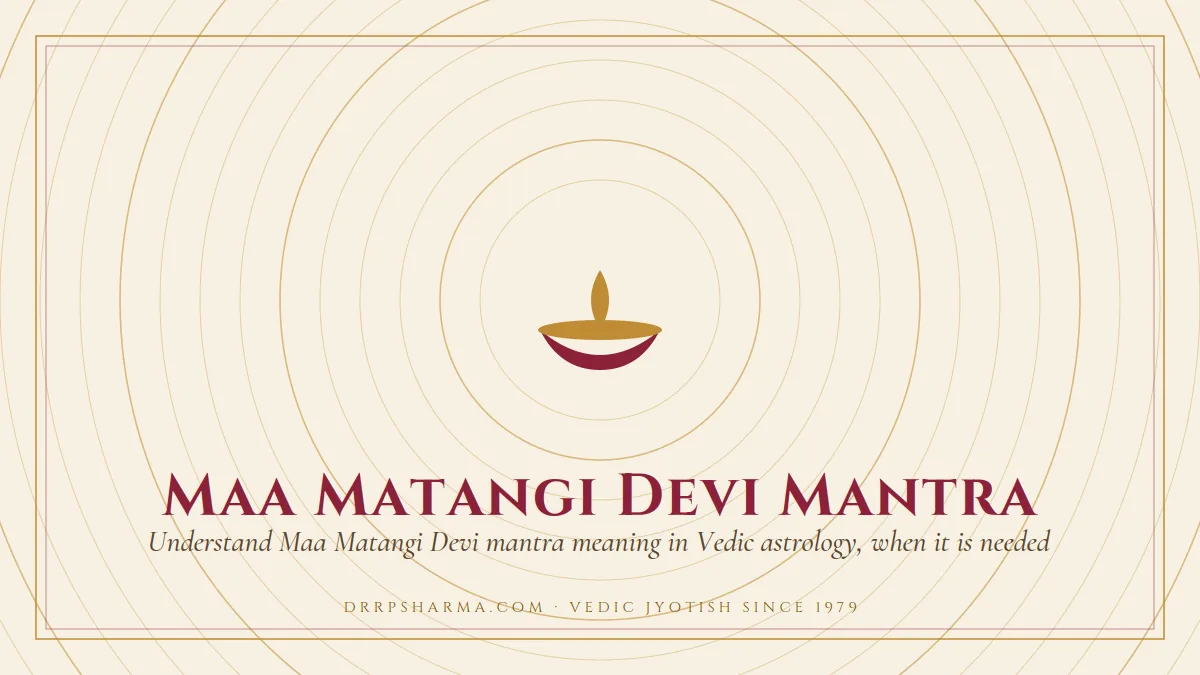 Maa Matangi Devi Mantra — a lit diya lamp motif on a parchment plate