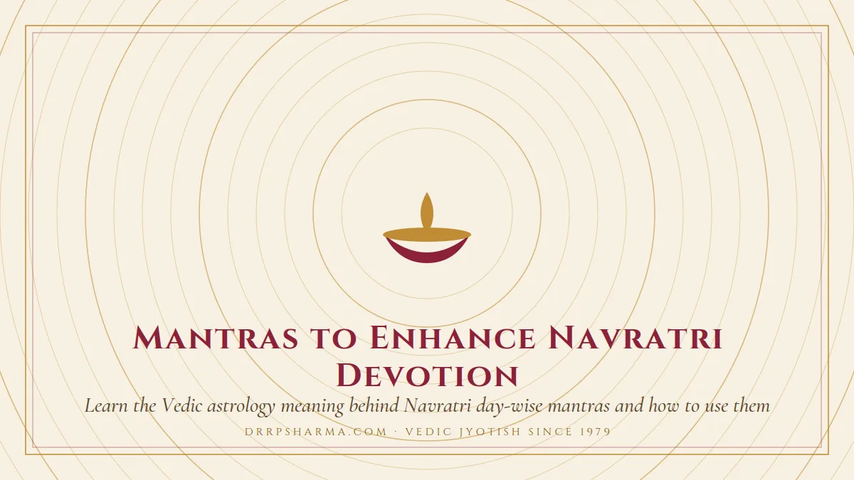 Mantras to Enhance Navratri Devotion — a lit diya lamp motif on a parchment plate