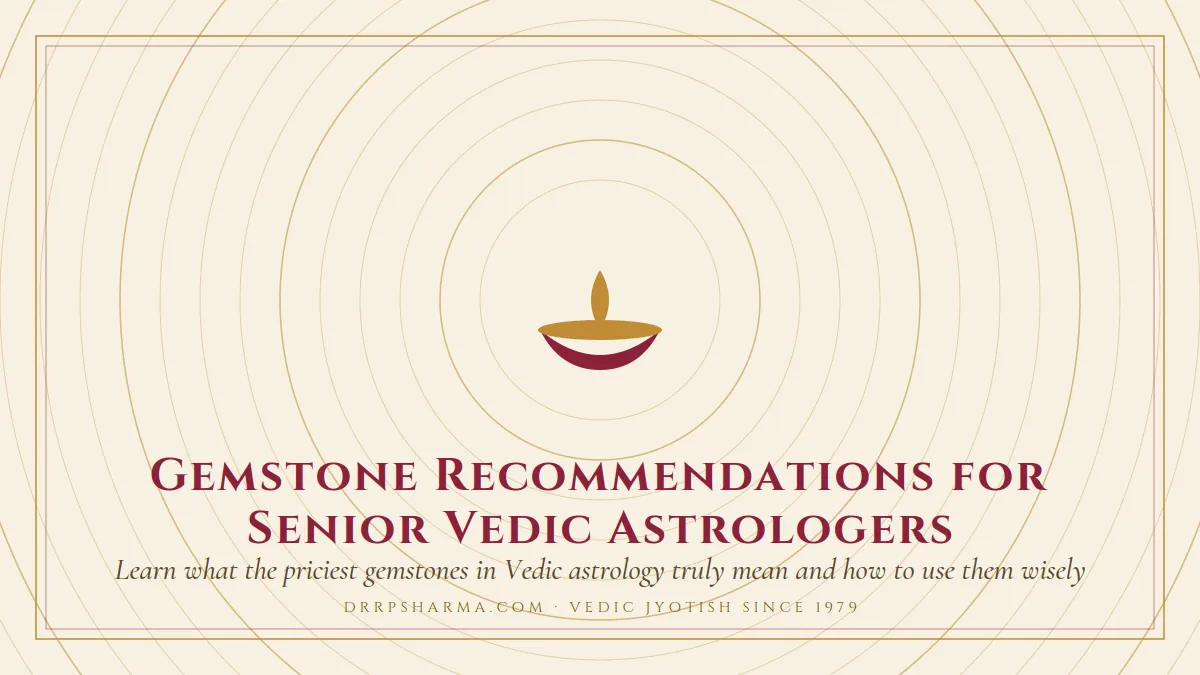 Most Expensive Gemstones and Their Astrological Value — a lit diya lamp motif on a parchment plate