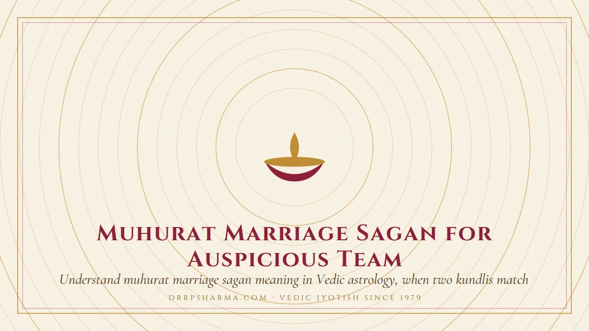Muhurat Marriage Sagan for Auspicious Team — a lit diya lamp motif on a parchment plate
