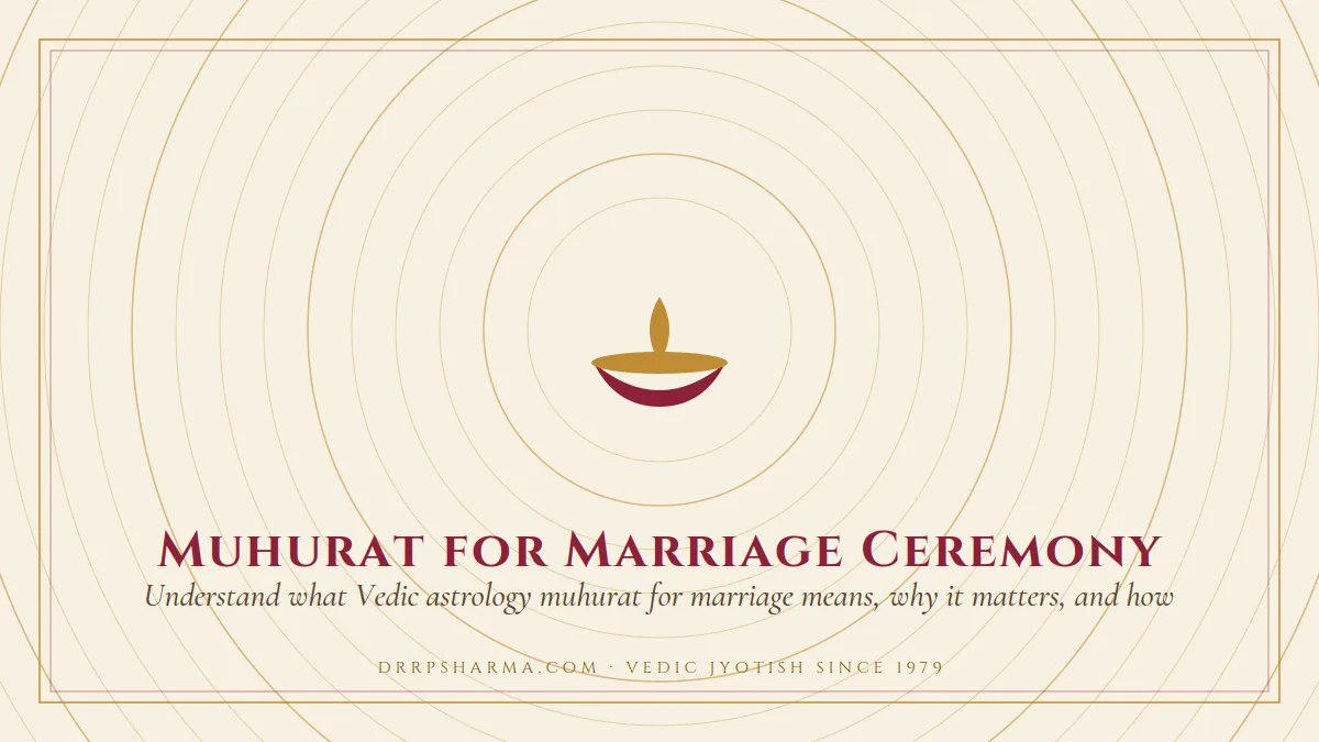 Muhurat for Marriage Ceremony — a lit diya lamp motif on a parchment plate