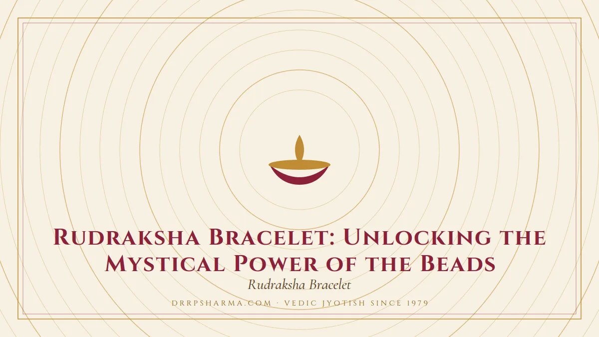 Rudraksha Bracelet: Unlocking the Mystical Power of the Beads — a lit diya lamp motif on a parchment plate