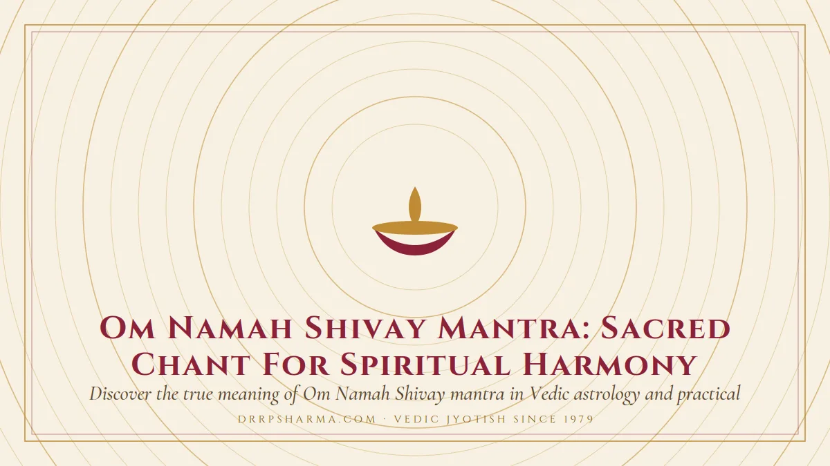 Om Namah Shivay Mantra: Sacred Chant For Spiritual Harmony — a lit diya lamp motif on a parchment plate