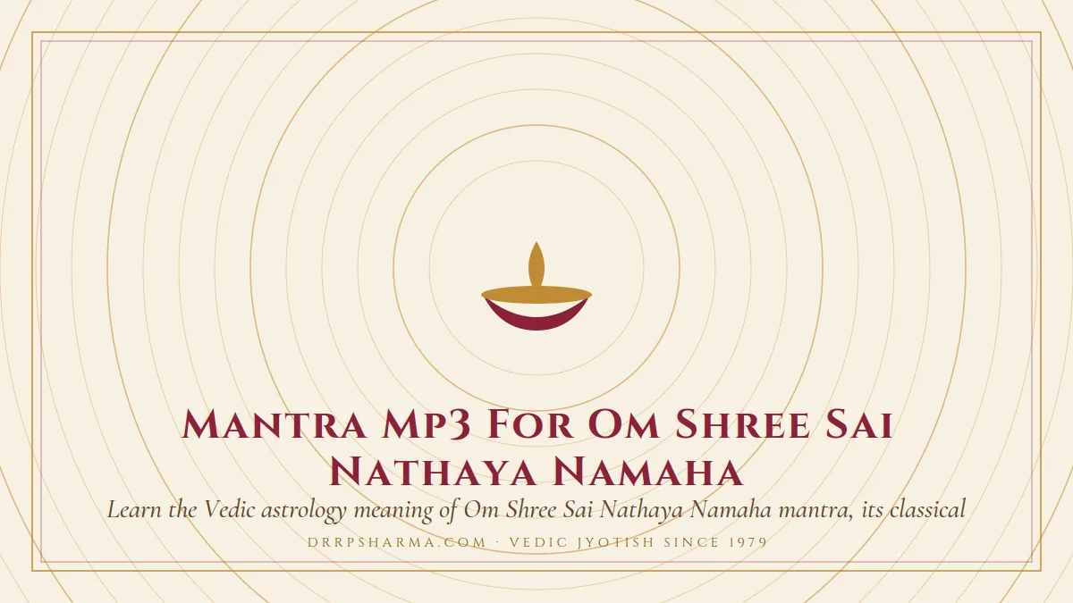 Mantra Mp3 For Om Shree Sai Nathaya Namaha — a lit diya lamp motif on a parchment plate
