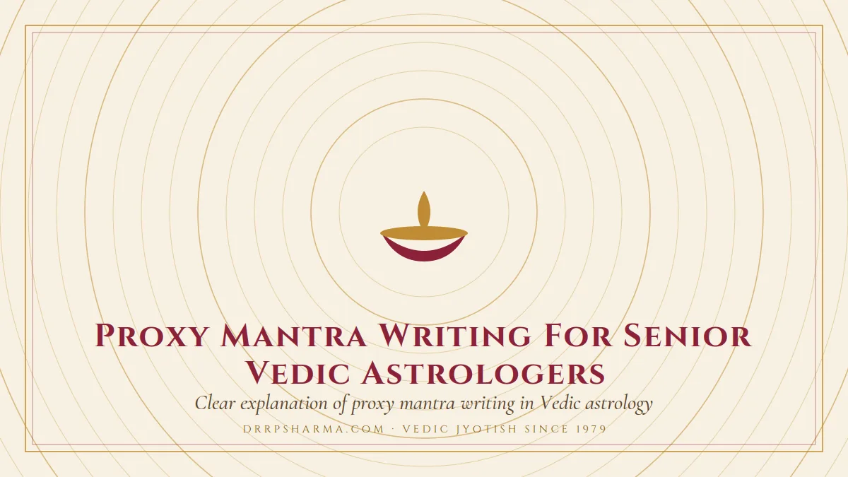 Proxy Mantra Writing: Meaning, Method and Benefits — a lit diya lamp motif on a parchment plate