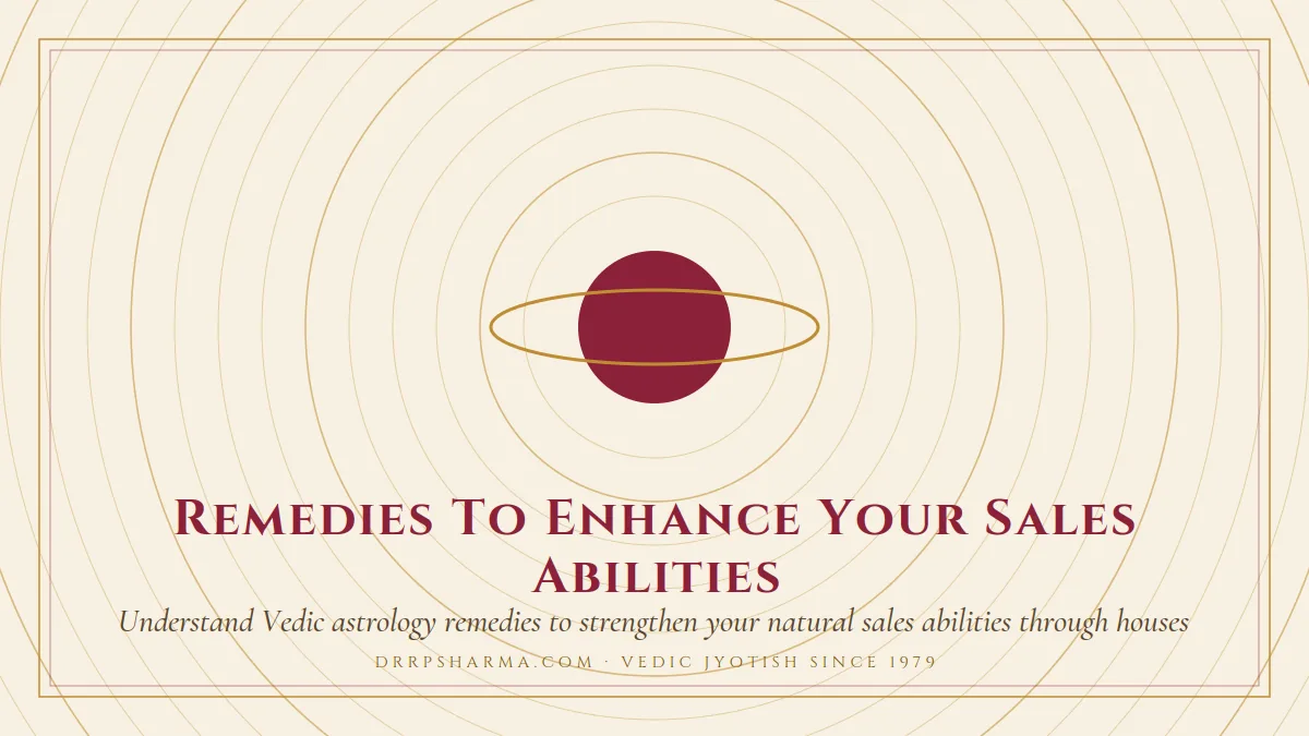 Remedies To Enhance Your Sales Abilities — a ringed-planet motif on a parchment plate