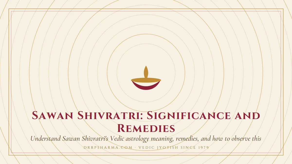 Sawan Shivratri: Significance and Remedies — a lit diya lamp motif on a parchment plate