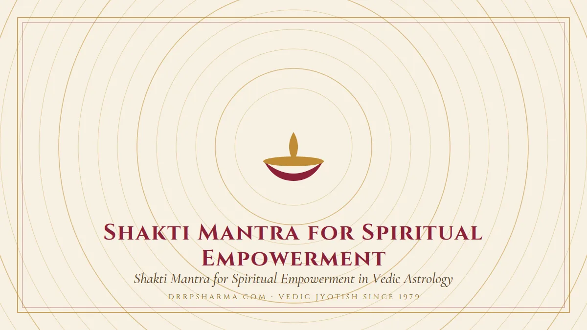 Shakti Mantra for Spiritual Empowerment — a lit diya lamp motif on a parchment plate