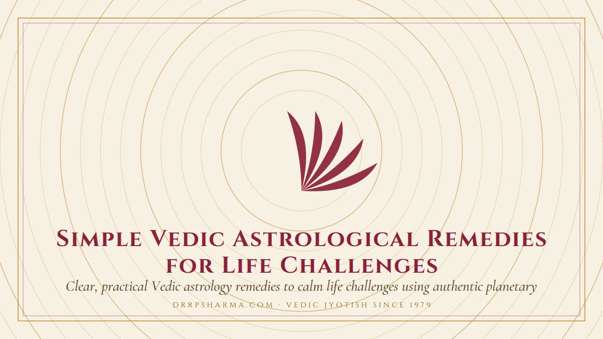 Simple Vedic Astrological Remedies for Life Challenges — a lotus motif on a parchment plate