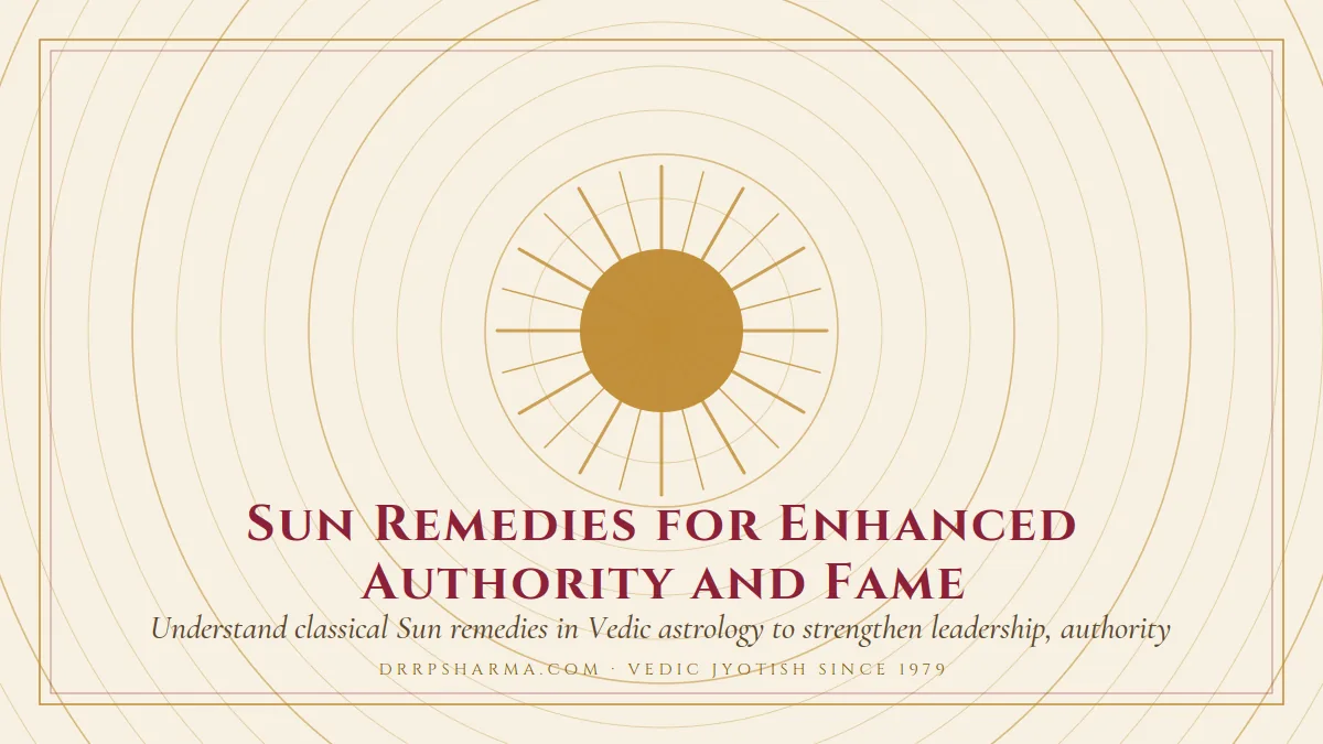 Sun Remedies for Enhanced Authority and Fame — a golden sun motif on a parchment plate