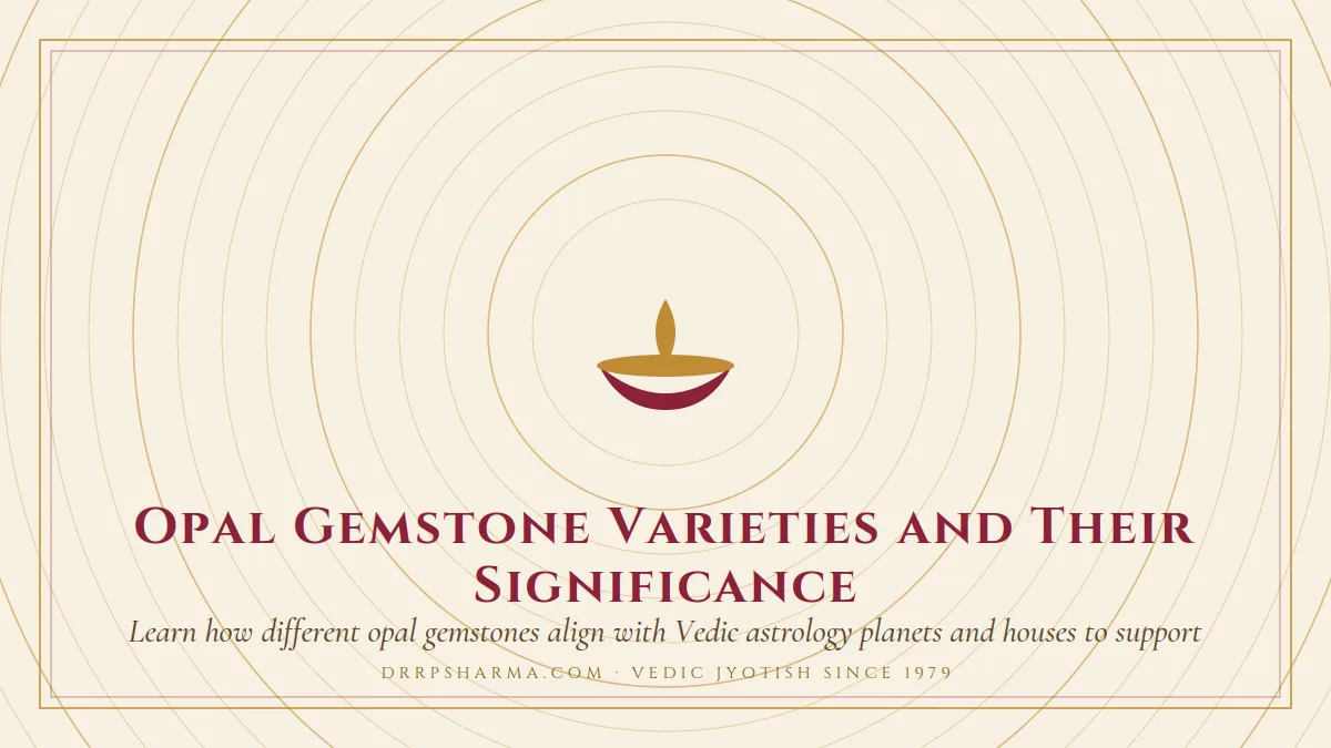 Opal Gemstone Varieties and Their Significance — a lit diya lamp motif on a parchment plate