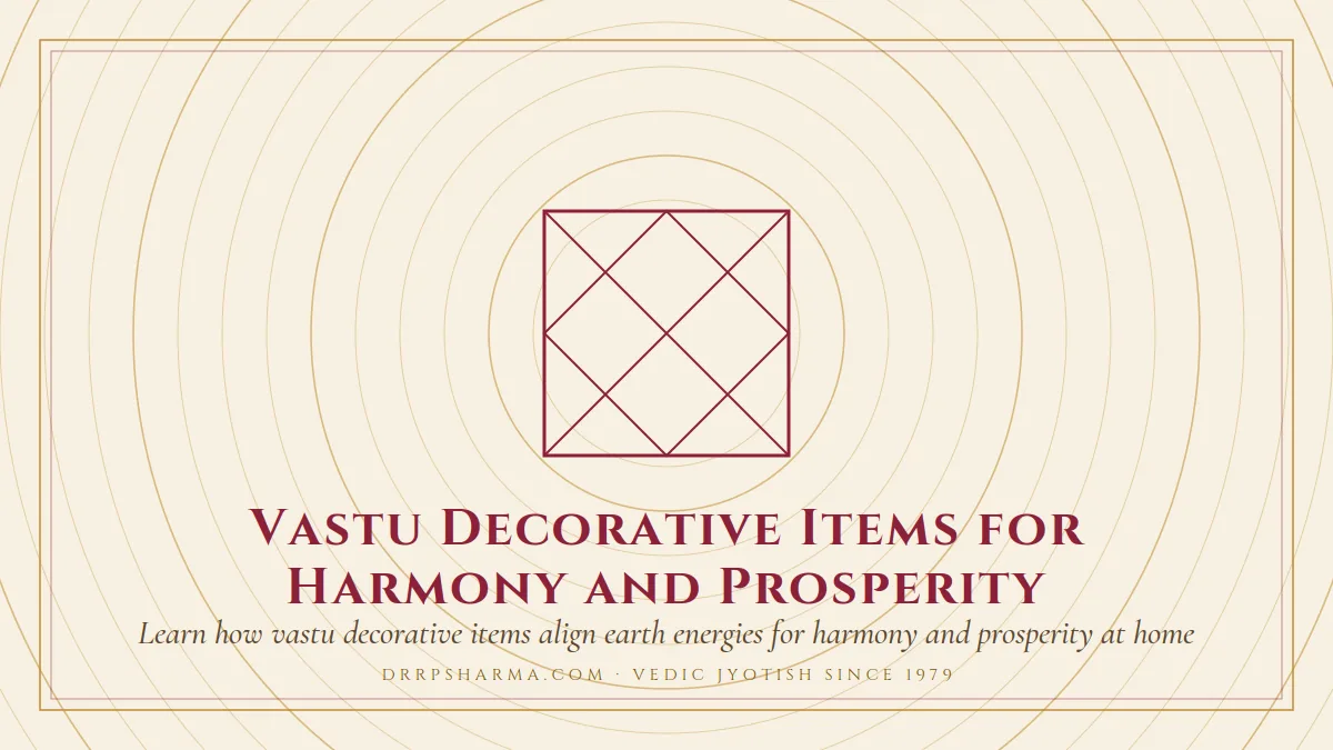 Vastu Decorative Items for Harmony and Prosperity — a Vedic birth-chart (kundli) diagram motif on a parchment plate