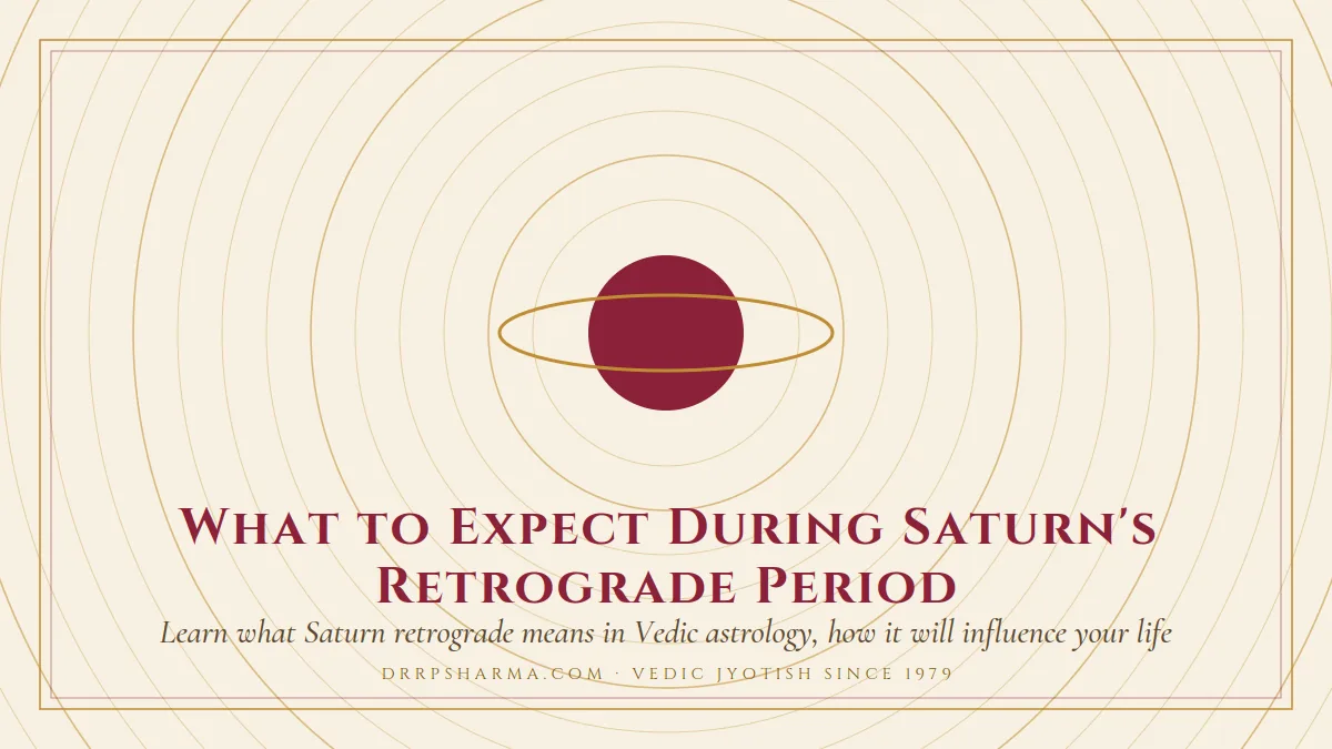 What to Expect During Saturn's Retrograde Period — a ringed-planet motif on a parchment plate