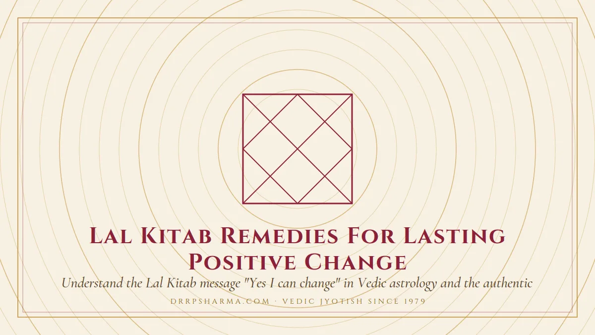 Lal Kitab Remedies For Lasting Positive Change — a Vedic birth-chart (kundli) diagram motif on a parchment plate