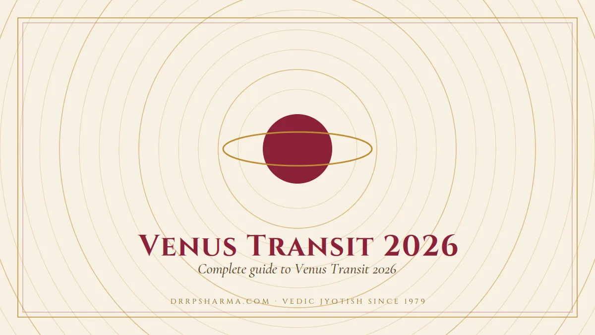 Venus Transit 2026 — a ringed-planet motif on a parchment plate
