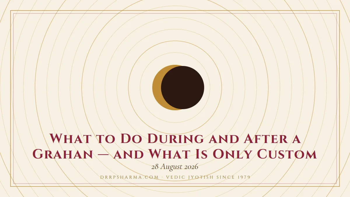 What to Do During and After a Grahan — and What Is Only Custom — an eclipse motif on a parchment plate