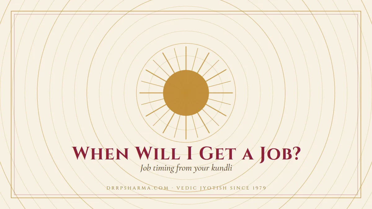 When Will I Get a Job? — a golden sun motif on a parchment plate